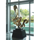 不繡鋼雕塑-連綿不斷-玫瑰金- y15860- 立體雕塑.擺飾 立體雕塑系列-抽象雕塑系列